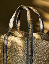 Foxcroft Market Bag Jute Cove Blue