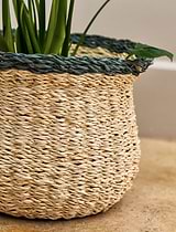 Hayward Fluted Pot Seagrass Rosemary