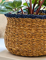 Hayward Fluted Pot Seagrass Ink