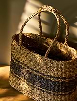 Upton Market Bag Seagrass Charcoal