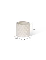 Blewbury Bobble Pot 14.5cm White