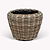 Kingscote Rattan Planter L Grey