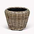 Kingscote Rattan Planter M Grey