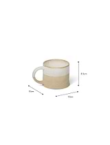 Bladon Half Glazed Mugs Set of 2 White