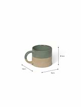 Bladon Half Glazed Mugs Set of 2 Rosemary
