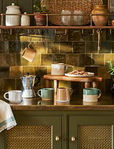 Bladon Half Glazed Mugs Set of 2 Rosemary