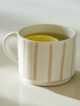 Clanfield Stripe Mugs Set of 2 White