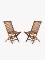 Radley Folding Bistro Chairs Set of 2 Antique Wash