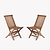 Radley Folding Bistro Chairs Set of 2 Antique Wash