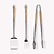 BBQ Tool Set Oak and Stainless Steel
