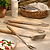 BBQ Tool Set Oak and Stainless Steel