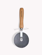 Pizza Cutter Oak and Stainless Steel
