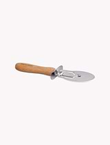 Pizza Cutter Oak and Stainless Steel