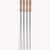 Skewers Set of 4 Oak and Stainless Steel