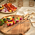 Skewers Set of 4 Oak and Stainless Steel
