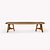 Hawthorne Oval Dining Bench Natural