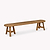 Hawthorne Oval Dining Bench Natural