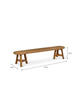 Hawthorne Oval Dining Bench Natural