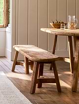 Hawthorne Oval Dining Bench Natural