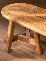 Hawthorne Oval Dining Bench Natural
