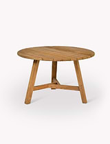 Hawthorne Round Slatted Dining Table Natural