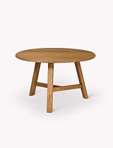 Hawthorne Round Slatted Dining Table Natural