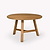 Hawthorne Round Slatted Dining Table Natural