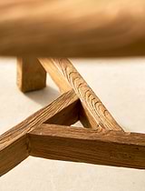 Hawthorne Round Slatted Dining Table Natural