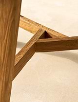 Hawthorne Round Slatted Dining Table Natural