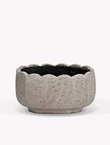 Lidstone Scallop Plant Pot Oval Grey