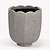 Lidstone Scallop Plant Pot 21.5cm Round Grey