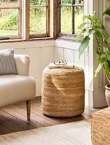 Cerney Jute Round Stool Natural