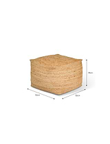Cerney Jute Square Foot Stool Natural