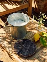 Citronella Candle Bucket Silver