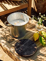 Citronella Candle Bucket Silver