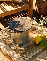 Citronella Candle Bucket Silver