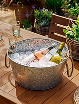 Wendlebury Round Drinks Bucket Galvanised Steel