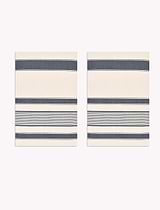 Colesbourne Stripe Tea towels Set of 2 Ink
