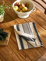Colesbourne Stripe Tea towels Set of 2 Ink
