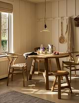 Hawthorne Round Dining Table Natural