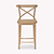 Ferndale Cross Back Bar Stool Natural