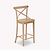 Ferndale Cross Back Bar Stool Natural