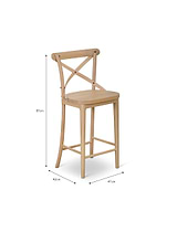 Ferndale Cross Back Bar Stool Natural