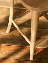 Ferndale Cross Back Bar Stool Natural