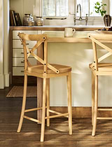 Ferndale Cross Back Bar Stool Natural