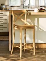 Ferndale Cross Back Bar Stool Natural