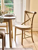 Ferndale Cross Back Dining Chair Natural