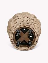 Elmhurst Rattan Planter on Wheels L Grey