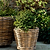 Elmhurst Rattan Planter on Wheels L Grey