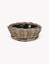 Kingscote Rattan Plant Bowl 30cm Grey